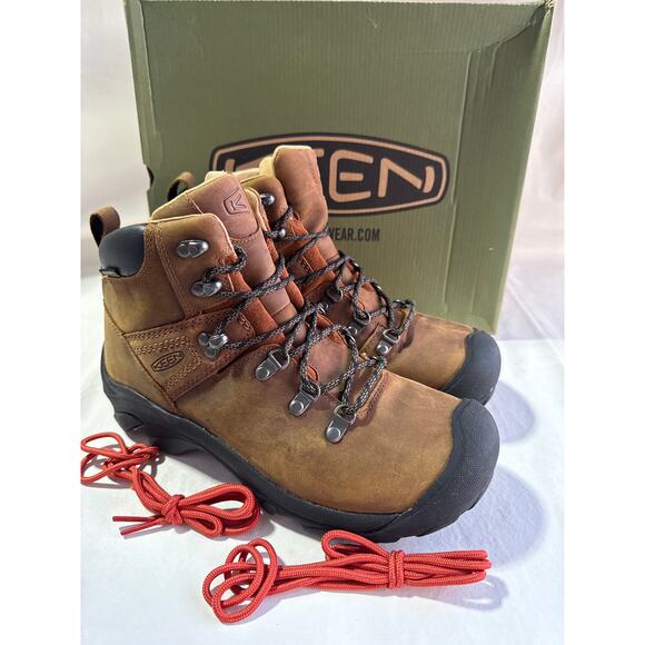 Keen Pyrenees Hiking Boots Leather Women's US 10 Brown Leather 1004156 - Picture 1 of 10